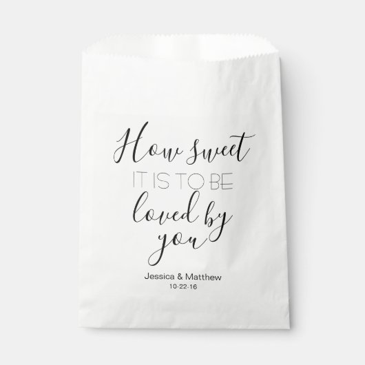 Sachets En Papier Comme il est sucré mariage bonbons buffet personna (Devant)