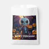 Sachets En Papier Compagnon squelette de patch de citrouille (Devant)