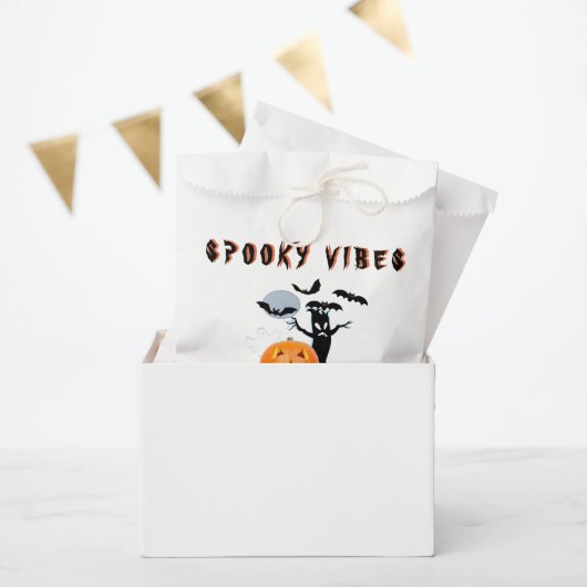 Sachets En Papier Conception de citrouille fantôme pour Halloween av (Fête)