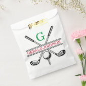 Sachets En Papier Conception de monogramme de golf personnalisé mini (Scellé)