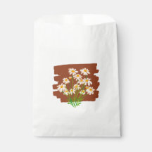 Conception florale rustique sur fond marron