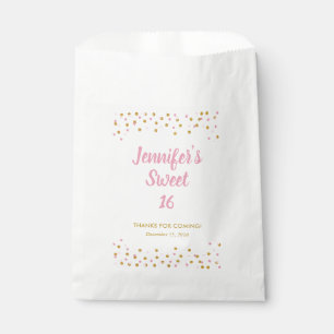 Sachets En Papier Confettis de parties scintillantes d'or de rose de