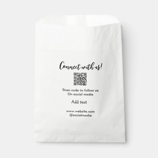 Sachets En Papier Connectez-vous avec nous scannez le code QR ajoute (Devant)