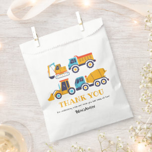 Sachets En Papier Construction Anniversaire Camion Merci