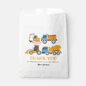 Sachets En Papier Construction Anniversaire Camion Merci (Devant)