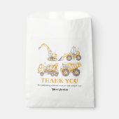 Sachets En Papier Construction Anniversaire Camion Merci (Devant)