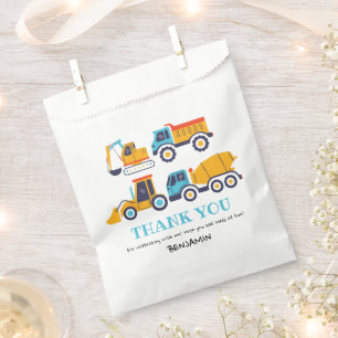 Sachets En Papier Construction Anniversaire Camion Merci F