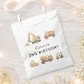 Sachets En Papier Construction Camion Anniversaire Moderne Minimal (Coupé)