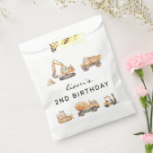 Sachets En Papier Construction Camion Anniversaire Moderne Minimal (Scellé)