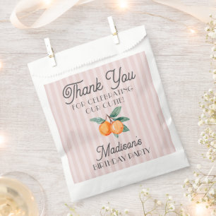 Sachets En Papier Cookie de fête d'anniversaire Pink Little Cutie