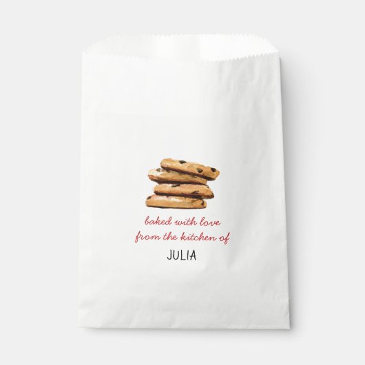 Sachets En Papier cookie de puce chocolat d'aquarelle (Devant)