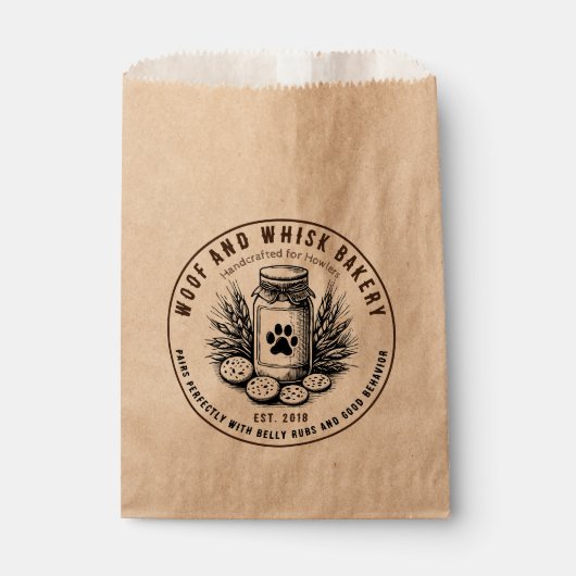 Sachets En Papier cookie pour chien de la boulangerie artisanale rus (Devant)