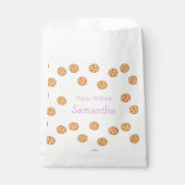 Sachets En Papier Cookies à puce chocolat blanc anniversaire (Devant)