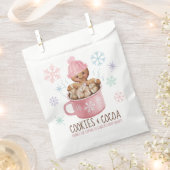 Sachets En Papier Cookies et cacao Baby shower fille d'hiver (Coupé)