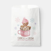 Sachets En Papier Cookies et cacao Fille d'hiver Fête d'anniversaire (Devant)