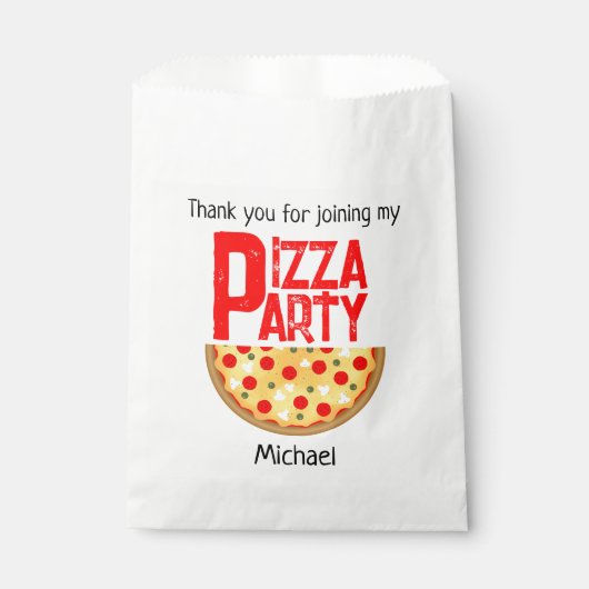 Sachets En Papier Cool plaisir pizza fête anniversaire de enfant (Devant)