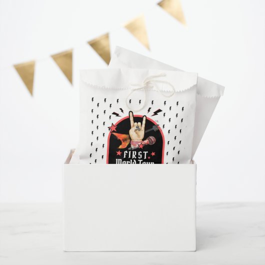 Sachets En Papier Cool Punk Rockstar First Birthday (Fête)