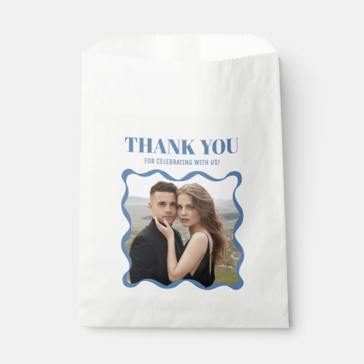 Sachets En Papier Coquette Curvy Ribbon Retro Mariage (Devant)