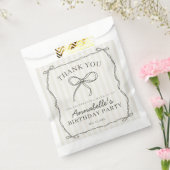 Sachets En Papier Coquette Noire Bow Beige Anniversaire Dessert (Scellé)