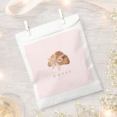 Sachets En Papier Coquette personnalisée Croissant rose Ribbon (Coupé)