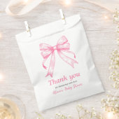 Sachets En Papier Coquette Pink Bow Retro Baby shower fille (Coupé)