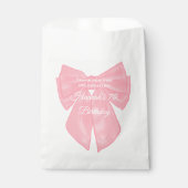 Sachets En Papier Coquette Pink Ribbon Bow (Devant)