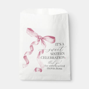 Sachets En Papier Coquette Rose Bow Sweet 16 Anniversaire Fête Desse