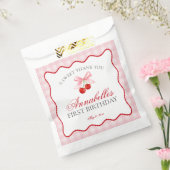 Sachets En Papier Coquette rose cerise Bow Anniversaire Dessert (Scellé)