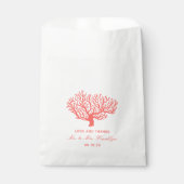 Sachets En Papier Coral Beach Wedding Favor Sac (Devant)