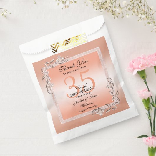 Sachets En Papier Coral Gem & Parties scintillant 35e anniversaire d (Scellé)