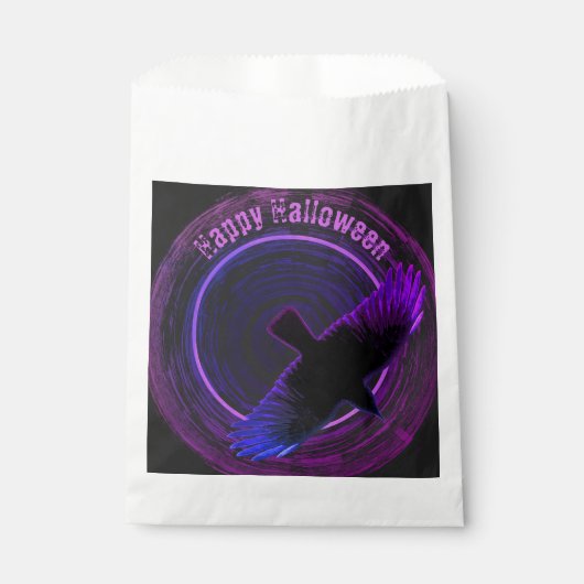 Sachets En Papier Corbeau noir et pourpre (Devant)
