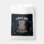 Sachets En Papier Cosmic Cub Sleepy Wild One Rose Girl Baby shower (Devant)