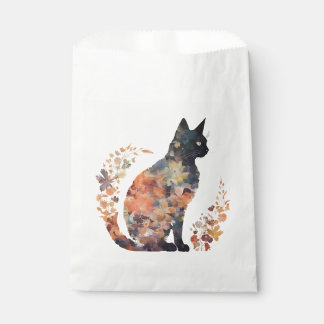 Sachets En Papier Costume d'Amoureux des chats noir Floral Flower Ha