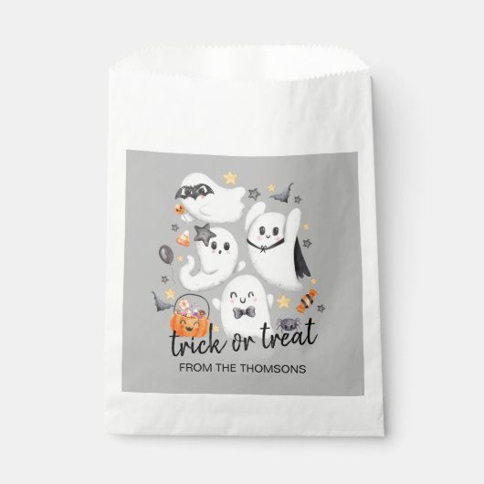 Sachets En Papier Costume mignon Éffrayant Fantôme Citrouille Hallow (Devant)