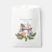 Sachets En Papier Cosy Coca chaud hiver Baby shower neigeux (Devant)
