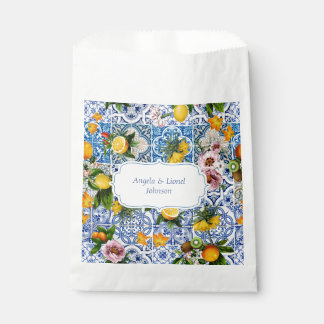 Sachets En Papier Côte d'Amalfi Carreaux de citron Italie Mariage