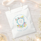 Sachets En Papier Côte d'Amalfi Méditerranée Monogram Crest Mariage (Coupé)