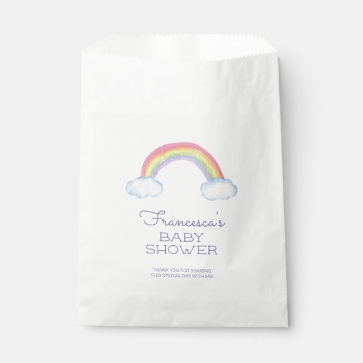 Sachets En Papier Couleur d'eau douce arc-en-ciel Baby shower neutre (Devant)