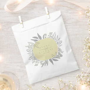 Sachets En Papier Couleur Eucalyptus Tones Wreath Jaune ID901