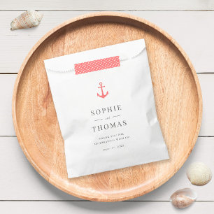 Sachets En Papier Couleur modifiable Mariage d'Ancres classique mode