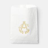 Sachets En Papier COULEUR MODIFIÉE AC Monogramme CA Logo Favoriser l (Devant)