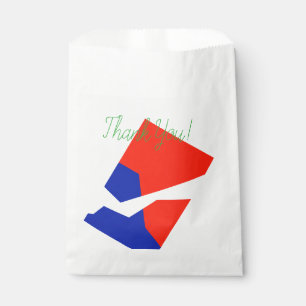 Sachets En Papier Couleurs du drapeau bleu rouge blanc