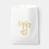 Sachets En Papier COULEURS ÉDITABLES TJ Monogramme JT Logo Sac cadea (Devant)