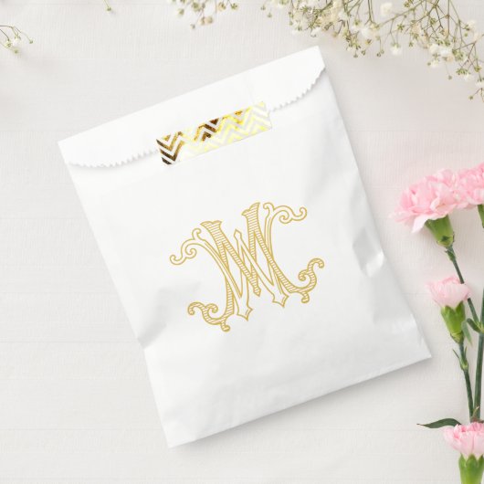 Sachets En Papier COULEURS ÉDITABLES WM Monogram MW Logo Favoriser l (Scellé)