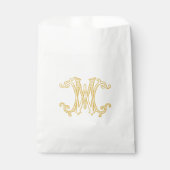 Sachets En Papier COULEURS ÉDITABLES WM Monogram MW Logo Favoriser l (Devant)