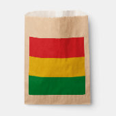 Sachets En Papier Couleurs Rasta Vert Jaune Rouge Grilles Motif Drap (Devant)