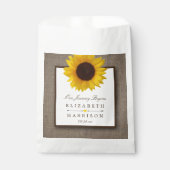 Sachets En Papier Country Rustic Tournesol & Mariage Burlap (Devant)