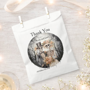 Sachets En Papier Couple de squelettes Merci
