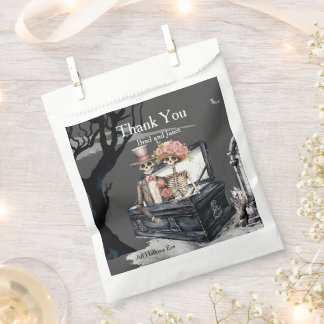 Sachets En Papier Couple de squelettes Merci