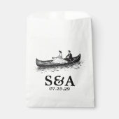 Sachets En Papier Couple en canoë (Devant)